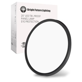 LED Flush Mount Ceiling Light Fixture,Round 20Inch 40w 4350lm 3000k,4000k,6000k CCT Selectable, Modern Flat Panel Super Slim Led Ceiling Light,for Living Dining Kitchen Bedroom Room (1Pack-Black)