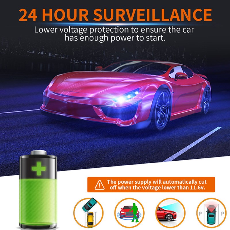 Dash Cam Hardwire Kit MINI USB Adapter High Security 12V‑30V