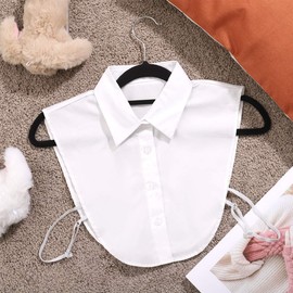 BESPORTBLE White Collar Detachable Women Half Shirt Detachable Fake Collar Removable Choker Blouse Top Collar Fake Shirt Collars Detachable Collars White Dress Fake Collar White Shirt for Ladies
