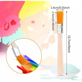 20 Pcs Orange 5 Inch Paint Brushes for Touch Up Trim Painting Tool Soft Bristle with Wood Handle Small Paint Brushes for Walls, Touch Up, Cabinets, Fences, Edge Painting Tool