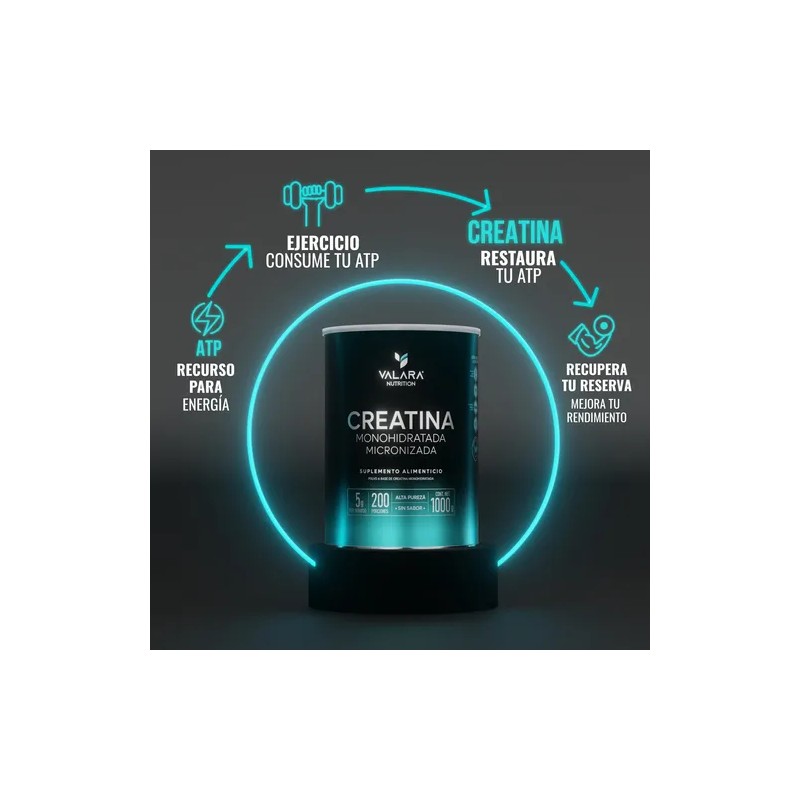 Creatina Monohidratada Micronizada De Alta Pureza 1kg Valara