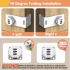 YogePote 90 Degree Cabinet Locks with Combination, Mechanical Folding Door