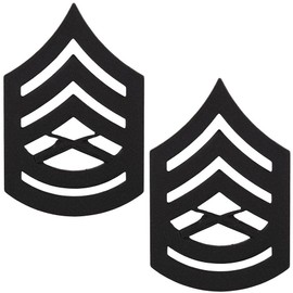 Marine Corps (USMC) chevron black Scratch Resistant GYSGT Gunnery Sergeant E7