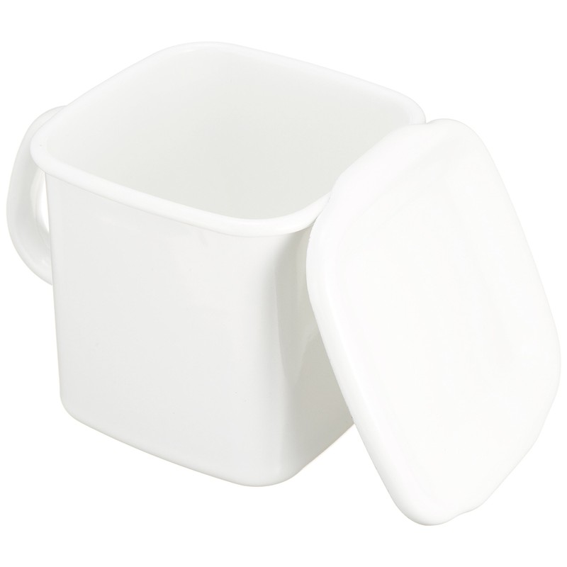 Noda Horo MSH-12K White Series Storage Container with Handle, Square