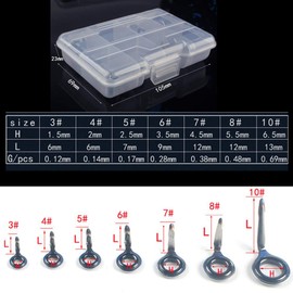 LNJLQW Fishing Rod Guide Ring Replacement Rod Guides Fishing Rod Guide Eye Ring Stainless Steel Zelamic Repair Set Case Holder 70pcs