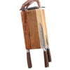Knife block rotating 360 degrees magnetic without knife acacia wood