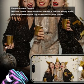 Smart Health Ring, Bluetooth Fitness Tracker Ring Wiederauf Ladbar für Android für IOS, Wasserdichter Frauen Männer Smart Ring für Schlaf Überwachung Schritt Zählung Health (12)