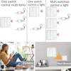 SuperInk 3-Gang Wireless Light Switch with 110V Receiver Kit Outdoor