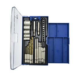 Takagi EARTH MAN Drill & Driver Bit Set, 30 pcs, Screws, Bolt Tightening, Drilling, 0.25 inches (6.35 mm), Compatible Tools, Impact Driver, Electric Screwdriver, Compatible with Various Screws, Case