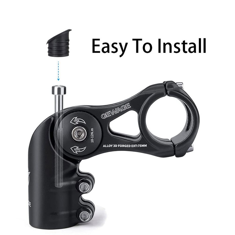 Handlebar Stem -130 Degree Stem MTB 75 mm 95 mm