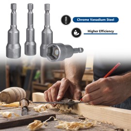 Bestgle 10 Pcs Magnetic Power Nut Sockets Driver Set, 1/4 Inch Hex Shank Metric Socket Wrench Screw Nut Driver Drill Bits Socket Nut Setters, 6mm 7mm 8mm 9mm 10mm 11mm 12mm 13mm 14mm 15mm