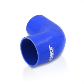 AJP Distributors 2.5" to 2" / 63.5mm to 50.8mm - 90 Degree Elbow Angle Reducer 3-PLY Silicone Coupler Hose, High Temperature Universal Pipe Piping Tube Connector Blue