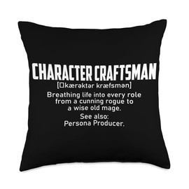 Dice Fitness Board Game Design Workout Tabletop Character Craftsman-Breathing Life into Every Role from Throw Pillow, 18x18, Multicolor