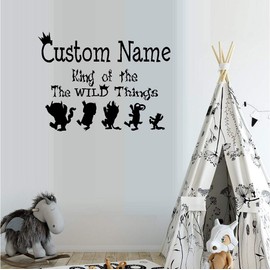 Custom Name: King of The Wild Things ~ Children Wall Decal Custom Name: 16" x 26"