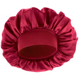 WLLHYF Silk Bonnet for Men, Satin Bonnet Single Layer Elastic Band Silk Sleep Cap Black Soft Adjustable Hair Cap Hair Wrap Large Bonnets for Women Sleeping
