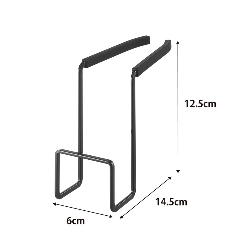 Yamazaki 4389 Tower, Sponge Holder Over Faucet, Black, Approx. 6.7