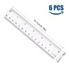 Redamancy 6 Pcs 15cm Rulers, 6 Inch Clear Plastic Ruler,