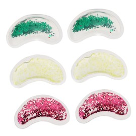 Baluue 6pcs U-shaped Eye Patch Eye Gel Pads Cold Eye Cooling Eye Dark Circles Eye Patches Eye Compress Cold Puffy Eyes Treatment Under Eye Pad Sequins Gel Eye Pads Eye Cold Pvc