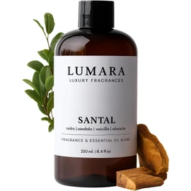 LUMARA Aceite Aromático para Difusor Aroma Amaderado Especiado con Sándalo, Cedro, Vainilla, Ámbar y Almizcle Para Microdifusión en Seco, Humidificador y Ultrasónico 250 ml