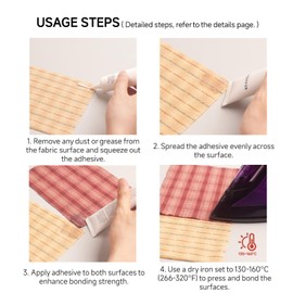 KEARING Iron-On Fabric Adhesive, Permanent Fusion Glue for Fabric Bonding, Works on Cotton, Denim, Polyester, and More, Quick-Dry, Non-Toxic, Waterproof, 1.35oz/40ml