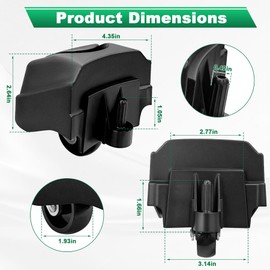 12388 Foot Caster & 12293 Caster Wheel Fits for Ridgid Shop Vac Vacuum Wheels Replacement Parts 6 to 16 Gal Replace WD16650 WD06350 WD1665M WD1635 WD1635M WD1245M WD12500 WD12460