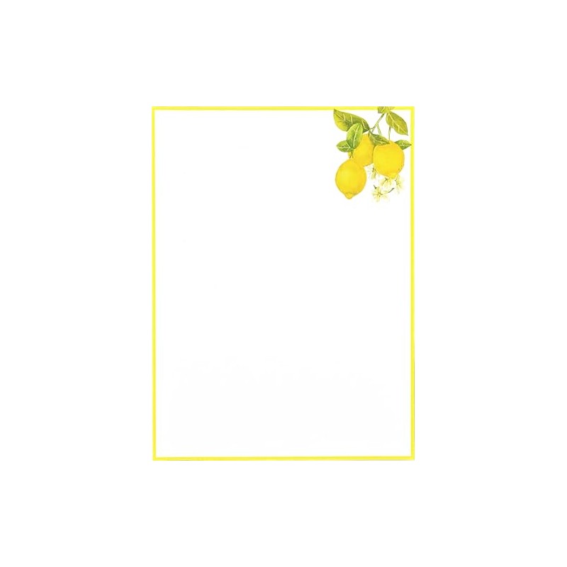 Amalfi Lemons Boxed Stationery (30 sheets, 24 envelopes)