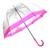 Vista International 9200P Clear Bubble Umbrella/Pink Border