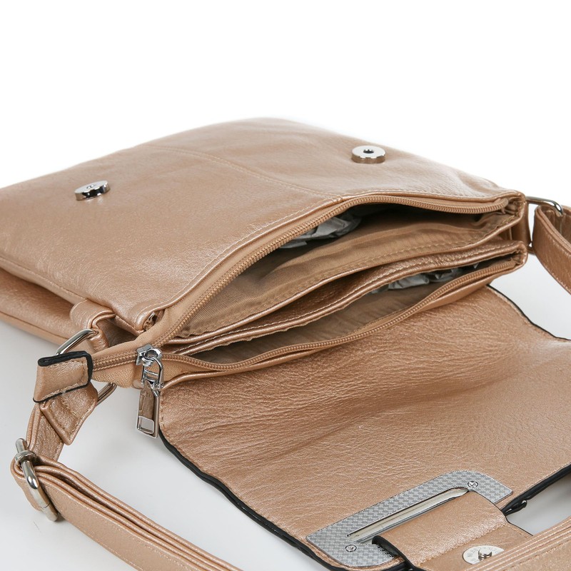 AOSSTA Women's Cross Body Shoulder Messenger Bag Multiple Slip and