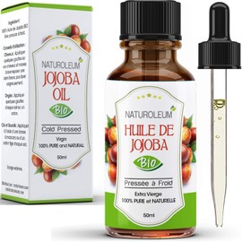 Jojoba Oil 100% Organic Pure and Natural Cold Pressed Extra Virgin Oil Nourishing for Skin, Face, Hair and Beard Vegan (50 ml)