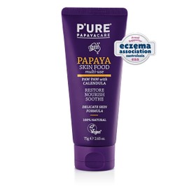 P'URE PAPAYA CARE Papaya Skin Food 75g - Vegan Moisturiser Skin Repair Cream - Dry Damaged Skin/Eczema Treatment - Shea Butter, Calendula Cream & Australian Jojoba Oil - Natural Skincare (1)