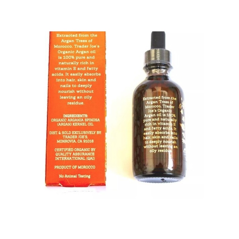 TRADER JOE'S Argan Oil Certified Organic Lightweight Skin Moisturizer Morocco