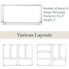 STORi SimpleSort 6-Piece Stackable Clear Drawer Organizer Set | 6"