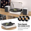 Vinyl Record Player with Two Stereo Speakers, Bluetooth Playback Turntable