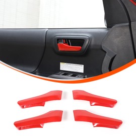 CHEAYAR Car Inner Door Handles Cover Trim Compatible with Toyota Tacoma 2016-2022, Auto Inner Door Handles Cover Interior Door Handles Protector Trim Decorate Covers Accessories (red)