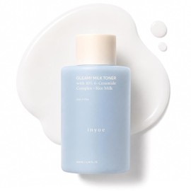 inyoe Gleamy Milk Toner with 10% 6-Ceramide Complex & Rice Milk | Deep Hydration Cream Barrier Toner for Dewy Glow | Soothing Hypoallergenic Formula for Sensitive Skin | K-Beauty (6.76 fl oz)