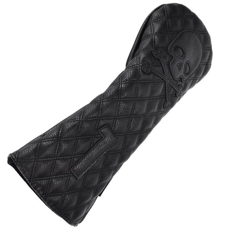 PU Leather Golf Wood Head Covers Waterproof Golf Skull Pattern