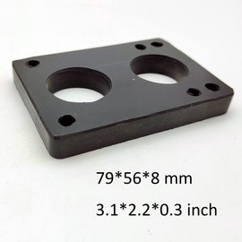 PUAIDA Longboard Riser Pads and Hardware for Electric Skateboard 0.3" (8mm) Black Risers and 1.4" (35mm) Bolts