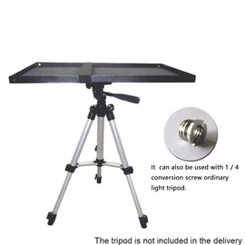Projector Floor Stand, Laptop Tripod, Universal Shelf, Thick Non-Slip Base for Projectors, Monitors, Laptops (Black)