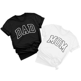 Mom and Dad Shirts Pregnancy Announcement Tshirts Couple Matching Outfits Pregnancy Reveal Mother Fathers Day Tee