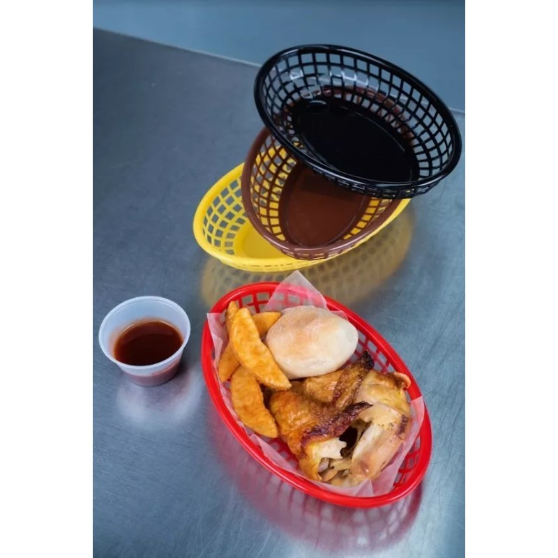 Dilitools Paquete Canasta Plástica 23.5 Cm Comida Rápida Fast Food