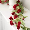Unbranded 54" Artificial Decorative Red Sweetheart Rose Garland