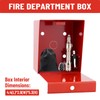 TRUCFUSION Fire Department Box With Lock Hole Red Heavy Duty