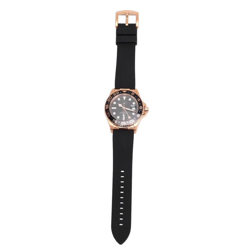 Men Field Watch Mineral Glass 50M Waterproof Silicone Strap Luminous