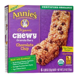Annie's Organic Chewy Chocolate Chip Granola Bars 6 ct (Pack of 1)