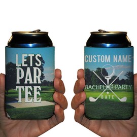 Custom Bachelor Party Can Cooler- Lets Par Tee - Golfing Bachelor Party Can Coolers (10)