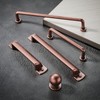khtumeware 2 Pack 3.5 inch Brushed Antique Copper Cabinet Knobs