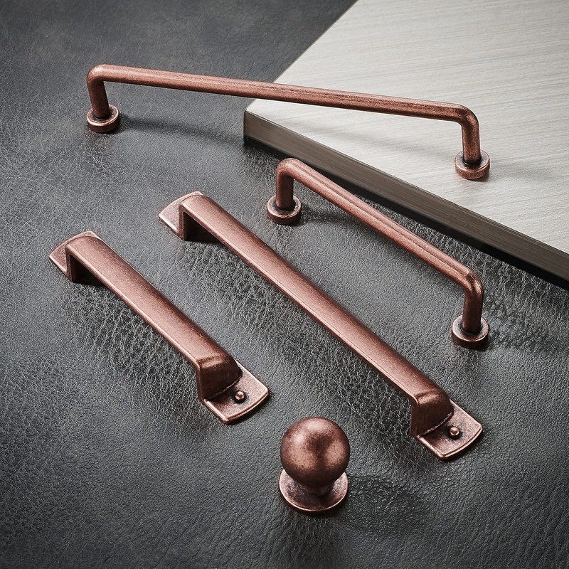 khtumeware 2 Pack 3.5 inch Brushed Antique Copper Cabinet Knobs