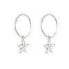 Serenity Sleepers 925 Solid Sterling Silver Sleeper Huggie Hoop Charm