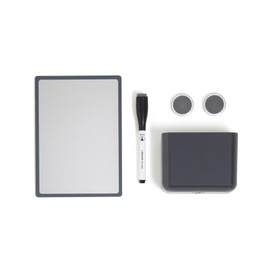 U Brands® Magnetic Locker Accessory Kit With Shelf, Charcoal Gray, Set Of 6 Pieces