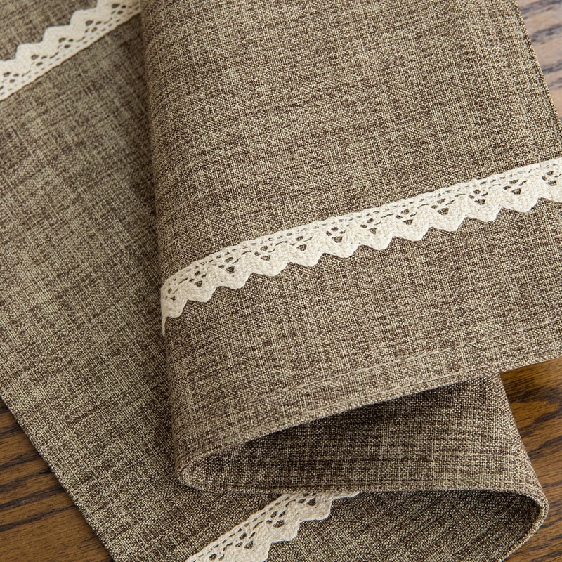 GLORY SEASON Linen Style Rustic Washable Placemats Set of 6,Woven